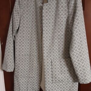 H&M Pale Blue Open Front Jacket Size 14